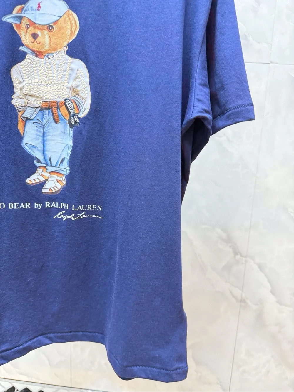 Polo by Ralph Lauren Navy Blue Bear Graphic Short Sleeve Tee